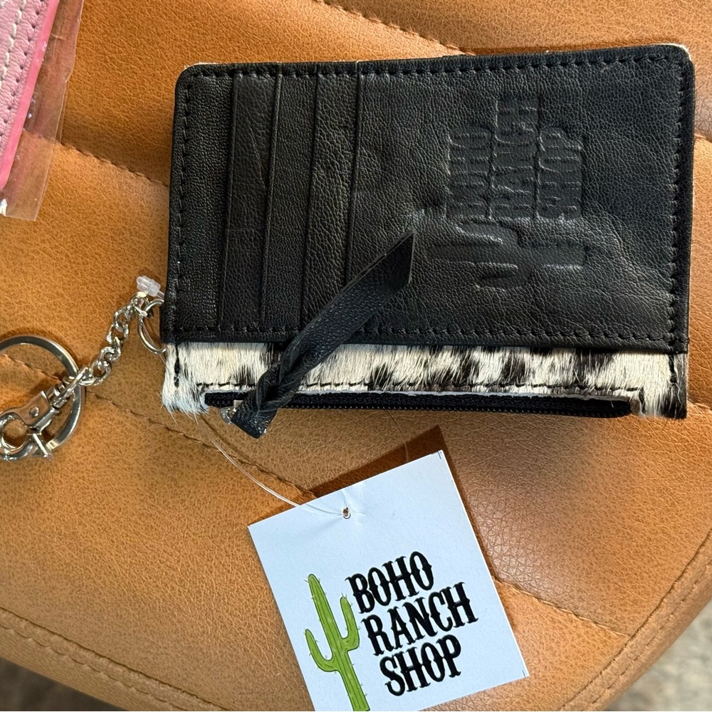 Montana West Black and White Key & Card Holder
